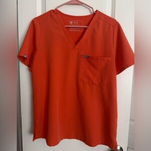 FIGS Orange V-Neck scrub top